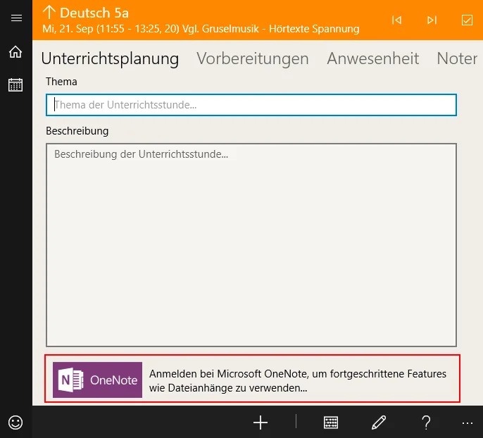 Unterrichtsplanung in Microsoft OneNote mit TeacherStudio