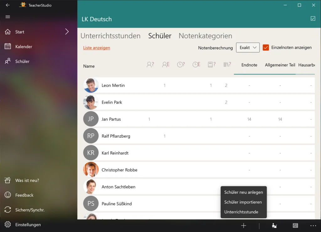 Schüler*in neu anlegen